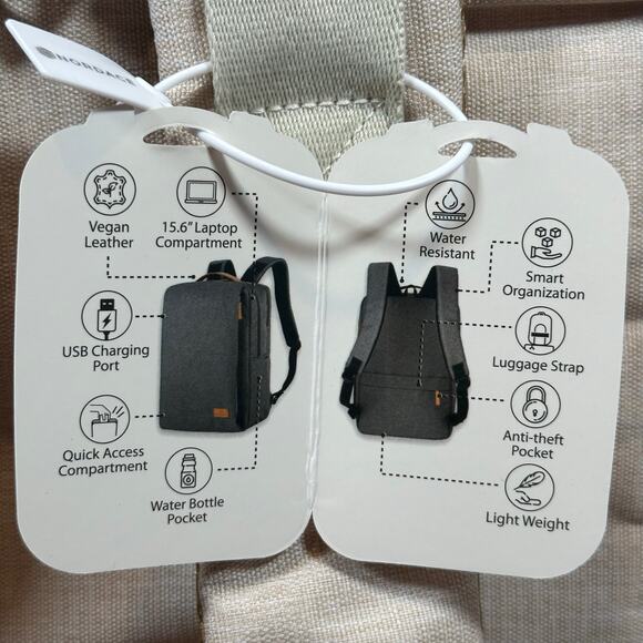 Nordace Siena Pro 17 Backpack Beige - Picture 10 of 11